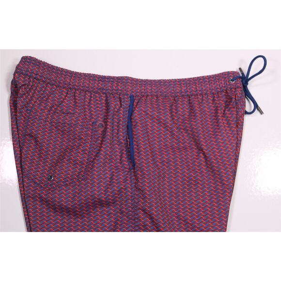 Mr. Swim Red Blue Geometric Print Swim Trunks 7" Inseam Men's XXL - Picture 7 of 8